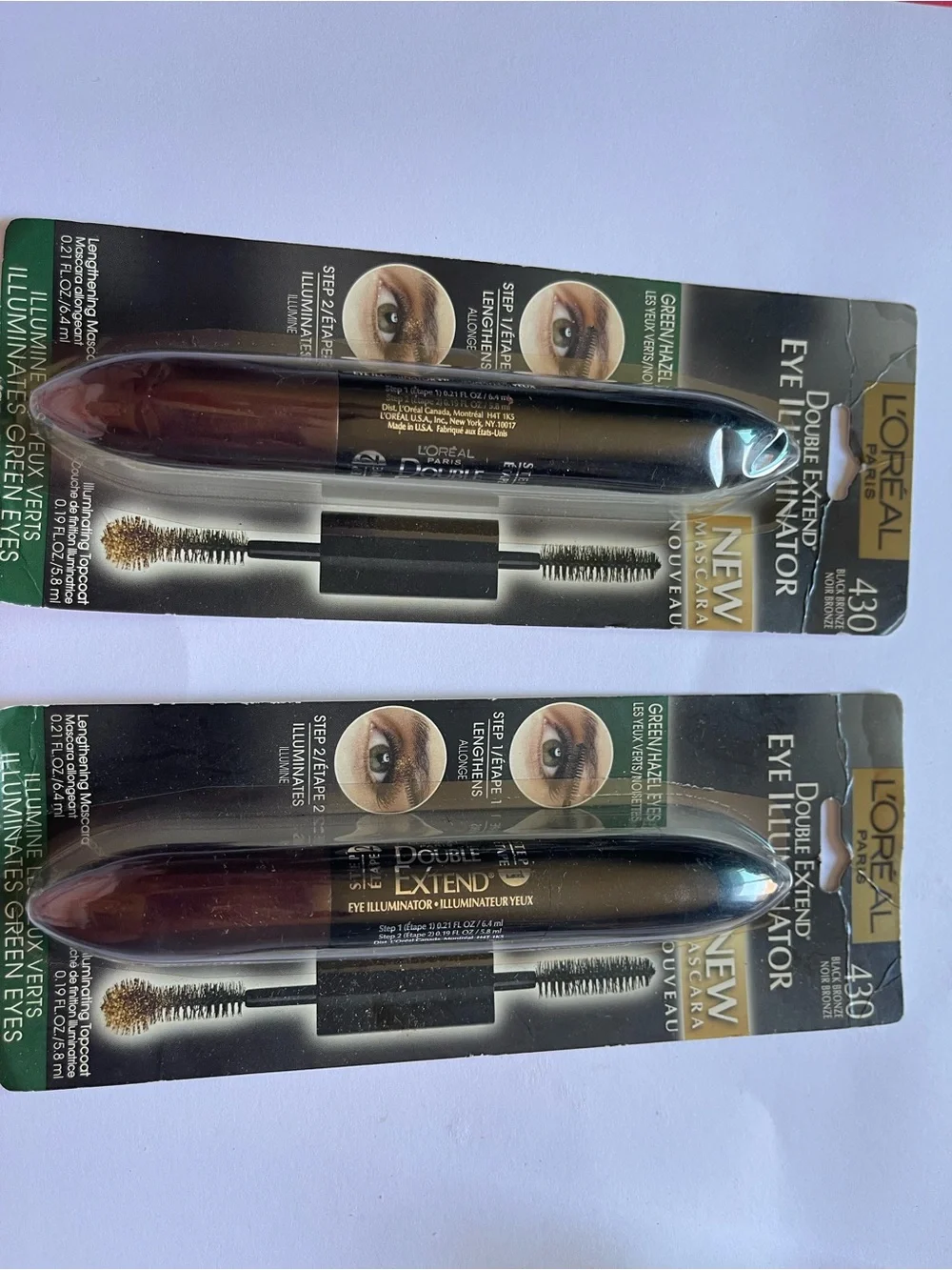 2 L'Oreal Double Extend Eye Illuminator Mascara - Brown